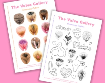 Temporary Vulva Tattoos • Duo Set • The Vulva Gallery