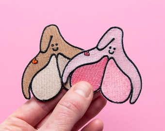 Happy Clitoris • Embroidered Patch • Duo Set • The Vulva Gallery x You're Welcome Club