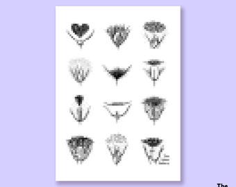 Art Print • Vulva Variations I • The Vulva Gallery