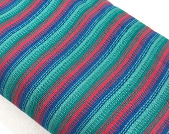 Pastel Pink, Green & Blue Guatemalan Fabric by Yard, Handwoven Mayan Cotton Textile, 36" Wide.