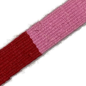 Hand Woven 3/4 Inch Wide Guatemalan Sold by the YARD. Belt, Strap, Sash, Hat Band Cotton Mayan Toto Belt Textile in Pastel Pink/Red/Hot Pink Bild 3