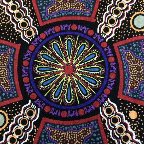 Australian Aboriginal Fabric by the YARD. Cotton Quilt Fabric Etsy