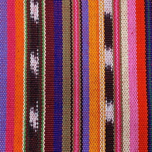 Southwest Style Sunset Shades Ikat Striped Guatemalan Fabric by the YARD. Handwoven Fair Trade Mayan. Medium Weight for Home Décor 36 wide. image 4