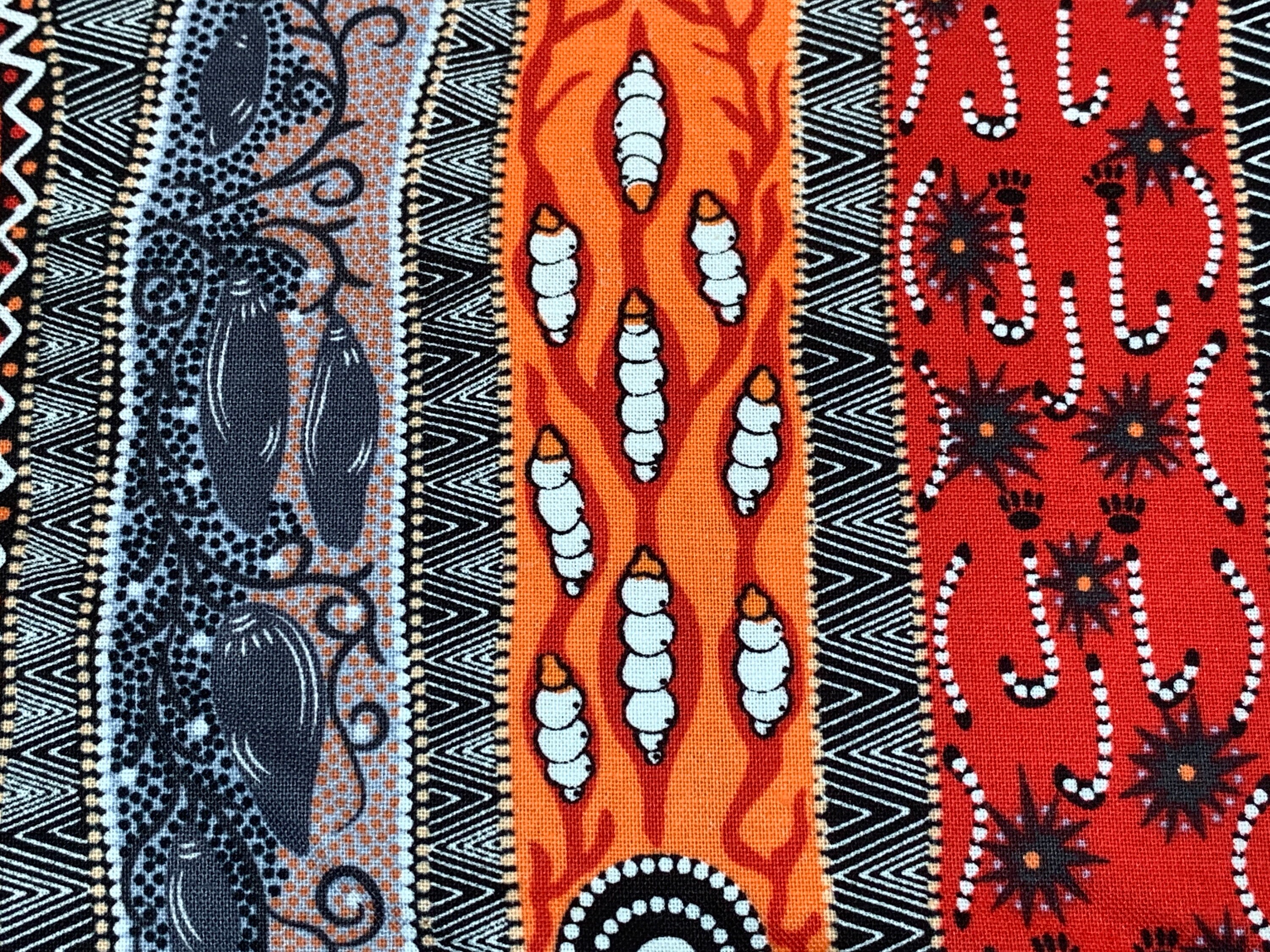 Australian Aboriginal Cotton Quilting Fabric by the YARD. M&S Etsy