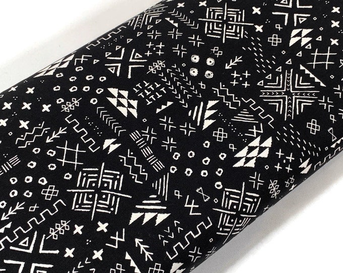 Black & White Bohemian Ethnic Style Graphic Print Fabric by the Yard ...