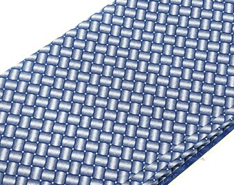 South African Shweshwe Fabric by the YARD. DaGama ThreeCats Indigo Basketweave Cotton Fabric for Quilting, Apparel, Decor.