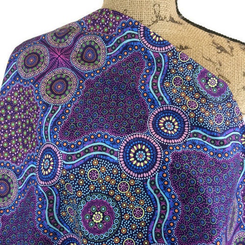 Australian Aboriginal Cotton Quilting Fabric by the YARD. M&S Etsy