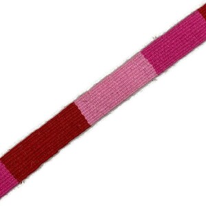 Hand Woven 3/4 Inch Wide Guatemalan Sold by the YARD. Belt, Strap, Sash, Hat Band Cotton Mayan Toto Belt Textile in Pastel Pink/Red/Hot Pink Bild 2