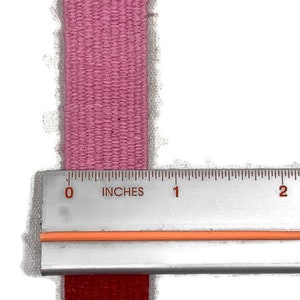 Hand Woven 3/4 Inch Wide Guatemalan Sold by the YARD. Belt, Strap, Sash, Hat Band Cotton Mayan Toto Belt Textile in Pastel Pink/Red/Hot Pink image 4