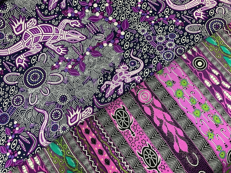Apparel M S Textiles Dreaming In One Purple For Sewing Quilting Australian Aboriginal Cotton Fabric By The Yard Home Decor Printtable Craft Supplies Tools - Purple Home Decor Australia