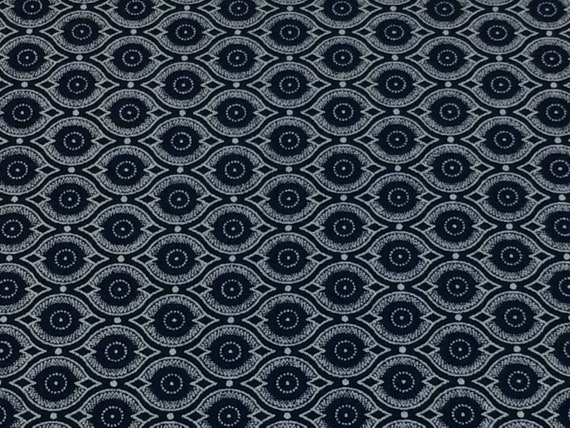 Shweshwe Fabric--African Fabric--South African Cotton Fabric--Da Gama Three Cats--Giant Mandala Peaches and Cream--Fabric by the YARD