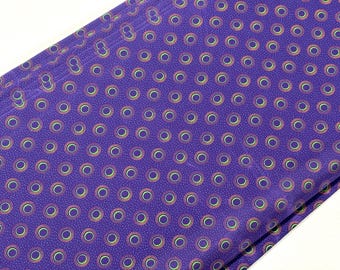 South African Shweshwe Fabric by the YARD. DaGama Purple Coronas. 100% Cotton for Quilting, Apparel.
