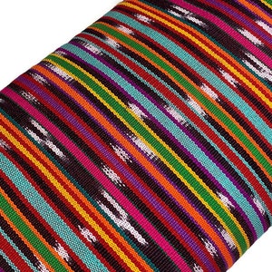 Spring Bright Striped Ikat Guatemalan Fabric by the YARD. Handwoven Fair Trade Ethnic Mayan Fabric. 100% Cotton for Home Décor 36 wide. image 1