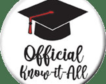 Official Know-it-All (Graduation) Button