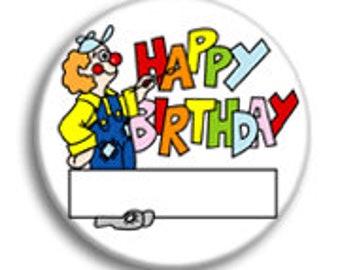 Gelukkige verjaardag gepersonaliseerde knop