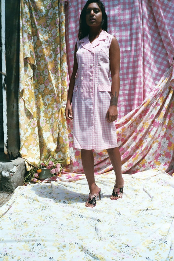 Pink Gingham Day Dress