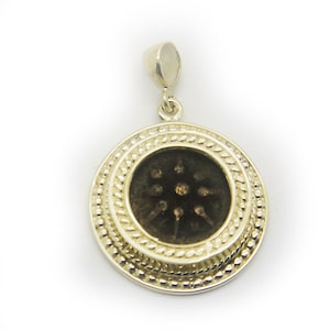 Authentic Rare Widow&#39;s Mite Coin Pendant, 14K Yellow Gold Pendant, Unique Jewelry, Original Gift