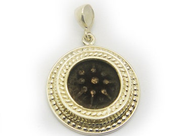 本物の希少なウィドウズマイトコインペンダント、14Kイエローゴールドペンダント、ユニークなジュエリー、オリジナルギフト