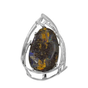 Australian Opal Pendant, 925 Sterling Silver Pendant, Gemstone Jewelry, One Of A Kind Jewelry