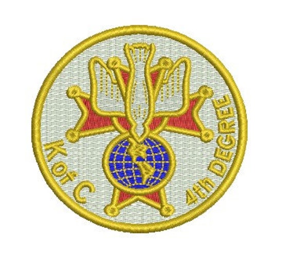 Fourth degree knights of Columbus embroidery design Etsy
