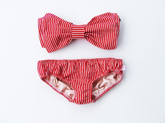 bow bandeau bikini