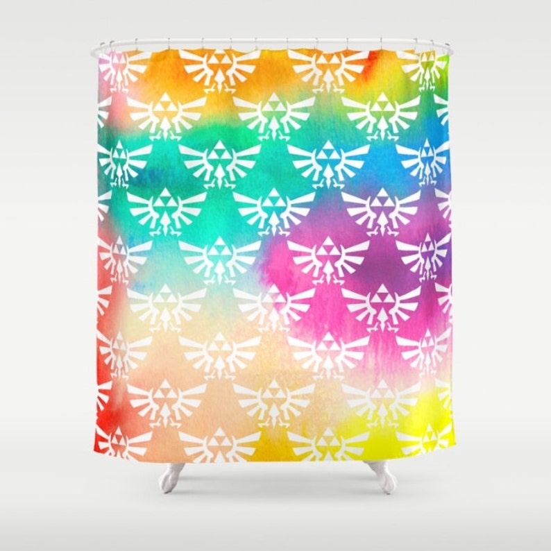 Zelda Shower Curtain Triforce Shower Curtain Triforce on Etsy