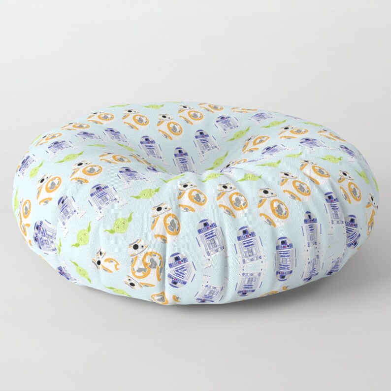 R2-D2 BB-8 and Yoda Chevrons Floor Pillow Rebel Scum Dog Pillow Star Wars Floor Pillow Rebel Alliance Floor Cushion Rebel Dog Pillow,