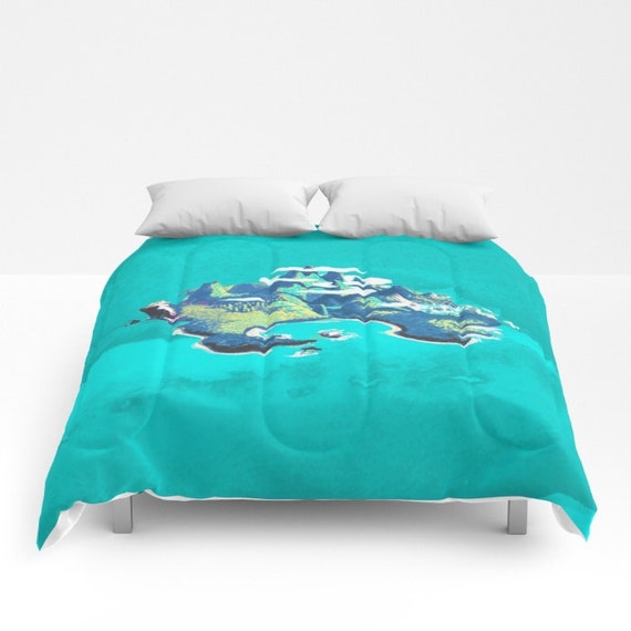 Peter Pan Neverland Watercolor Comforter Bedspread Image 0