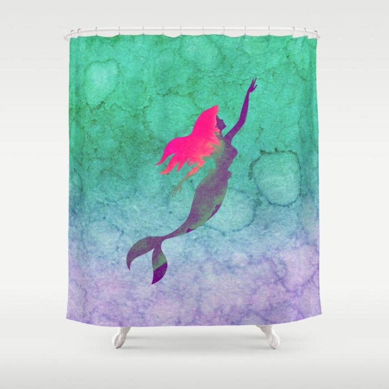 Disney Shower Curtain Ariel Shower Curtain The Little Etsy