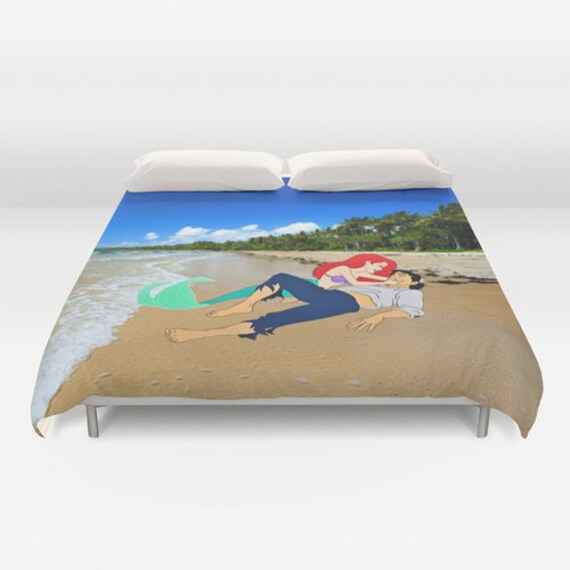 Disney S Ariel The Little Mermaid And Prince Eric Duvet Etsy