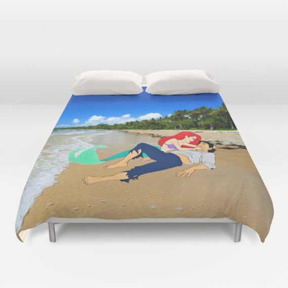 Disney S Ariel The Little Mermaid And Prince Eric Duvet Etsy