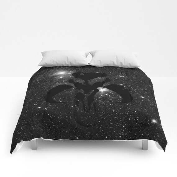 Star Wars Comforter Mythosaur Skull On Black Stars Comforter Etsy