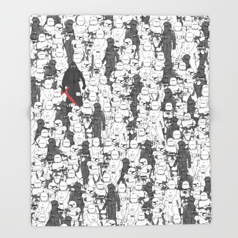 Kylo Ren Blanket The Force Awakens Throw Blanket Kylo Ren and the First Order Blanket The First Order Star Wars Blanket