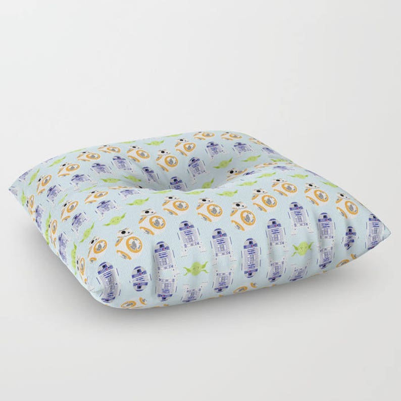 R2-D2 BB-8 and Yoda Chevrons Floor Pillow Rebel Scum Dog Pillow Star Wars Floor Pillow Rebel Alliance Floor Cushion Rebel Dog Pillow,