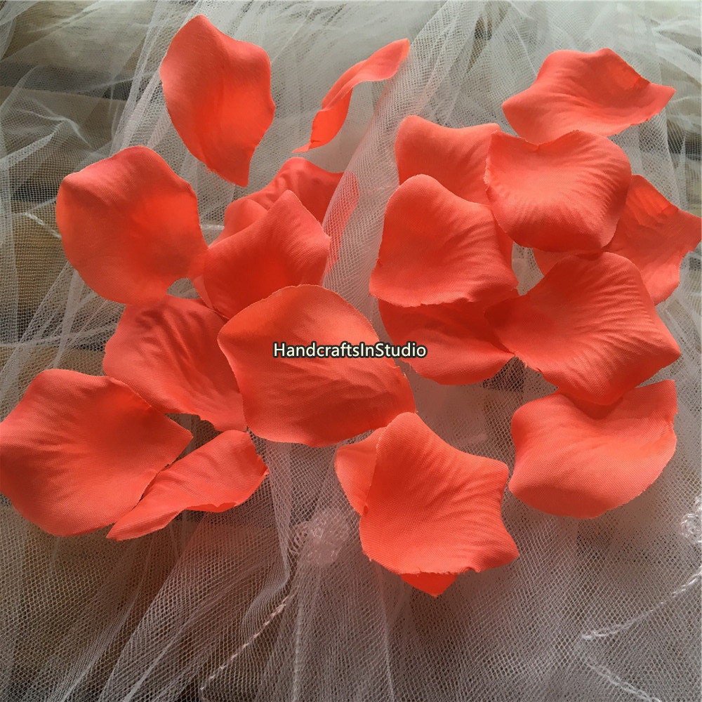 Coral Wedding Flower Bulk Rose Petals 500pcs For Wedding Party Etsy