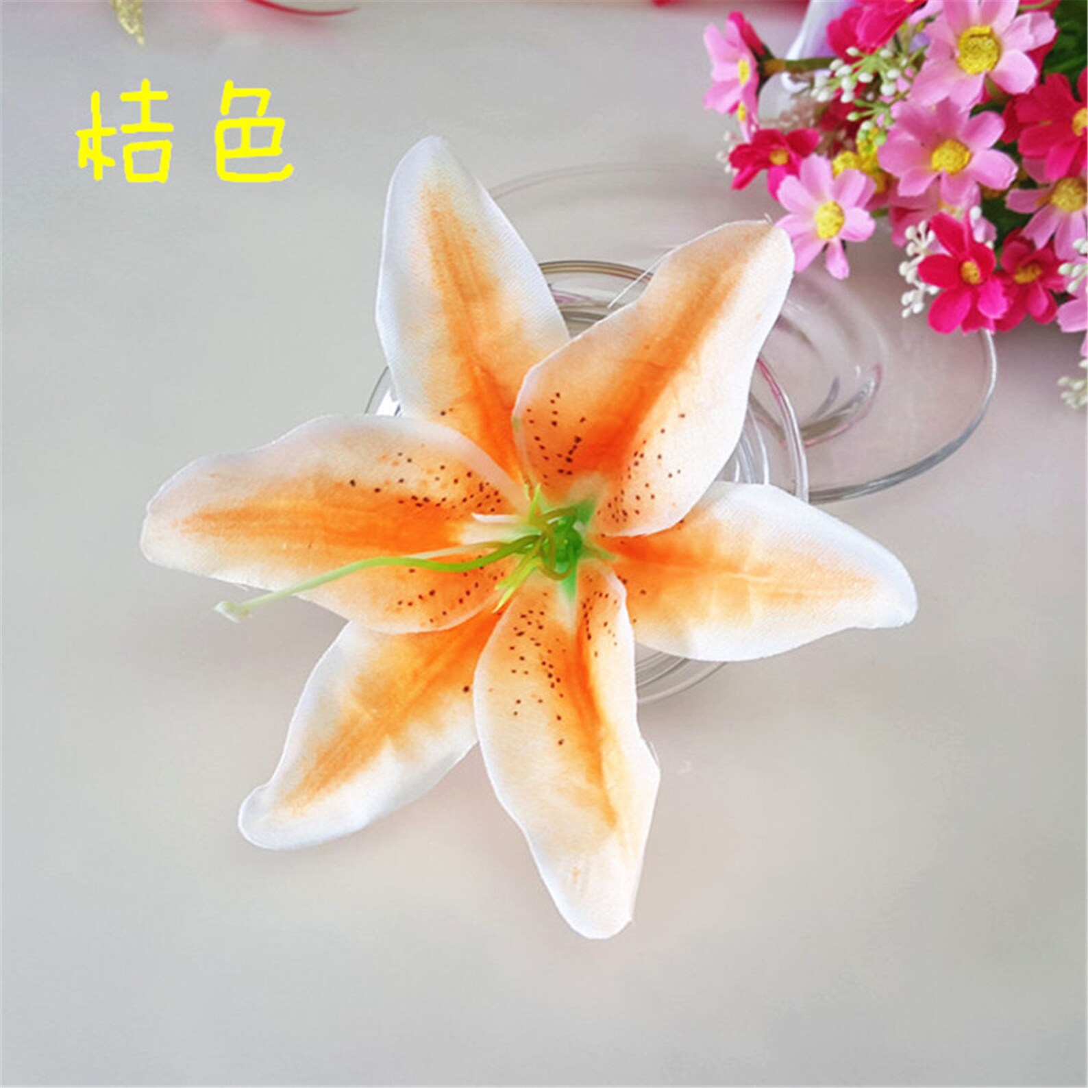 Artificial Lily Silk Tiger Lilies Fake Wedding Flowers 10pcs Etsy