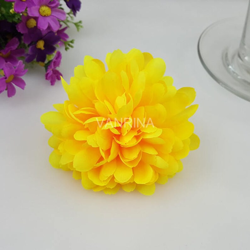 Bulk Silk Flowers Artificial Flower Heads Daisy 100 Flowers Etsy
