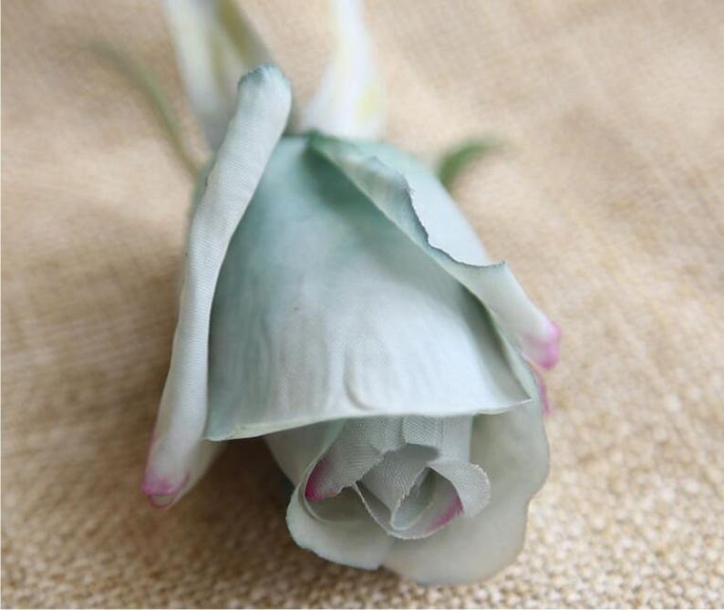 Silk Rose Buds Artificial Flower Head 10pcs Blush Pink Light Etsy