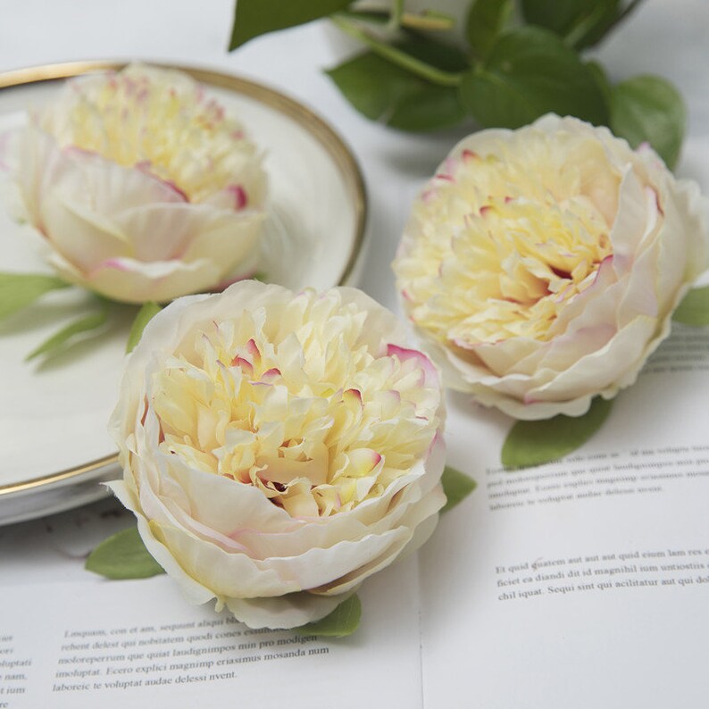 Wholesale Silk Peony Flower Heads Simulation Flowers Peonies Etsy