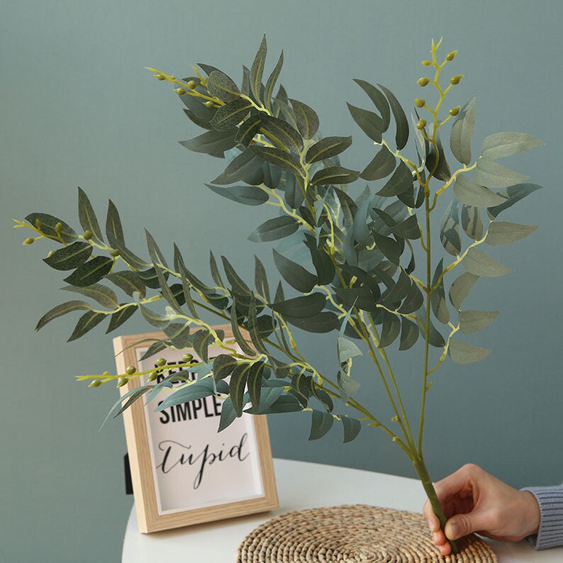 Artificial willow branches fake leaves bunches for wedding Etsy