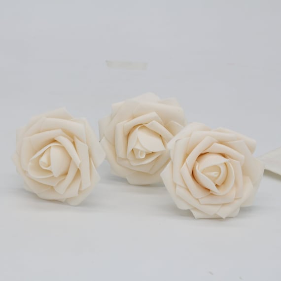 Wedding Flowers Ivory Roses Champagne Roses Artificial 100 Stems For Wedding Centerpieces Floral Wedding Bridal Bouquet Flower LNPE017