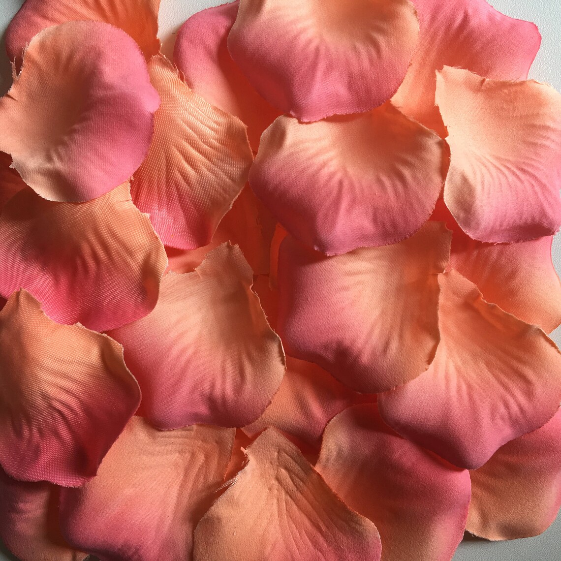 Peach Coral Petals Artificial Flower Petals Micropeach Etsy UK
