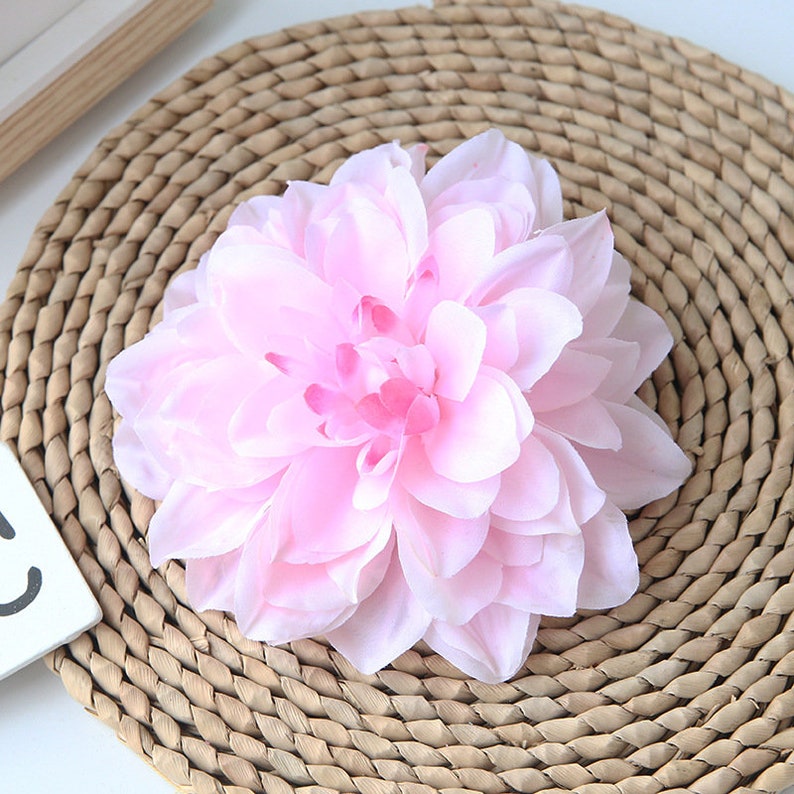Silk Flower Heads Bulk Dahlia Artificial Flower Heads White Etsy