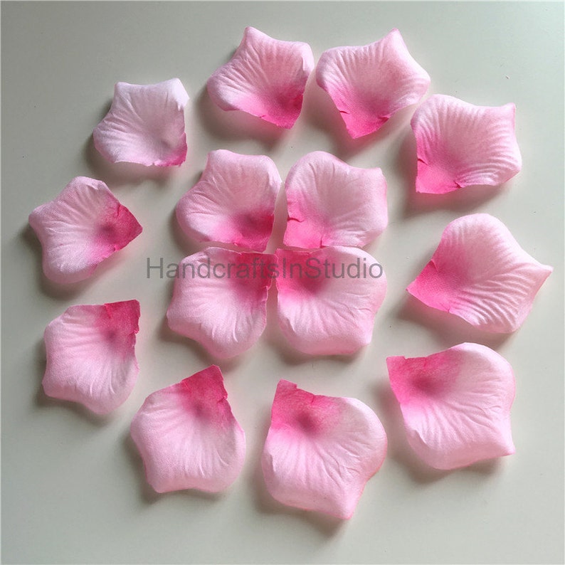 Pink Rose Petals Bicolor Fake Flowers Petals 500 Silk Petals Etsy
