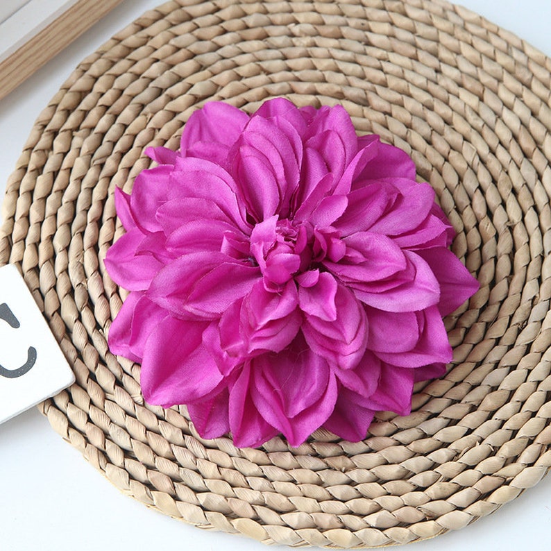Silk Flower Heads Bulk Dahlia Artificial Flower Heads White Etsy