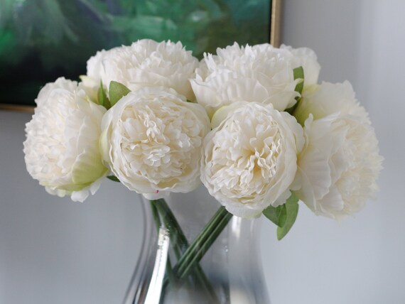 Bouquet De Pivoines Artificielles 5 Têtes De Fleurs De Pivoine En Soie Bouquet Qualité Mariage Pour Les Demoiselles Dhonneur Mariée Fleurs Bricolage