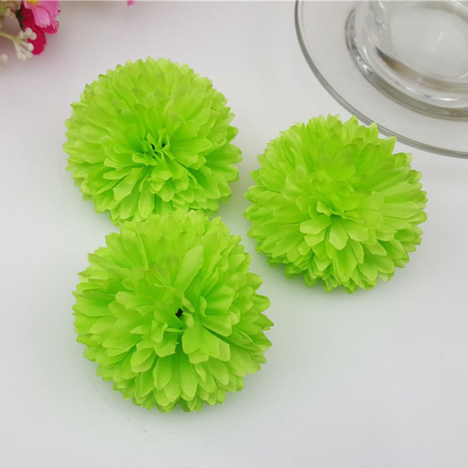 Wholesale Silk Flower Silk Chrysanthemum 100 Flower Heads Bulk Etsy