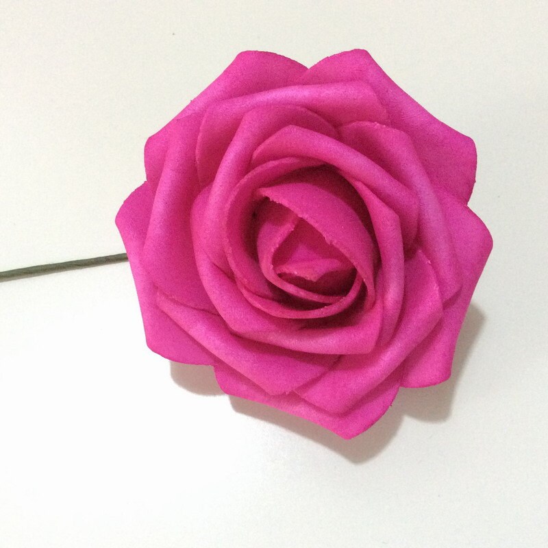 50 Pcs Real Touch Foam Flowers Roses Head Diameter 3 for Etsy
