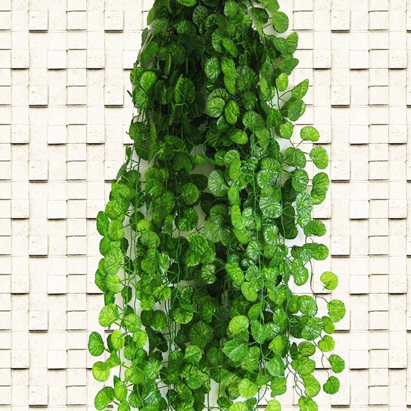 Artificial Ivy Garland Hanging Plants Vine Fake Foliage 12 Strings Faux Plants for Outdoor Basket Decor Wedding Home Decorations MGT-066