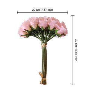 Silk Rose Bouquet Artificial Flower Bunch Wedding/Home/Decorations/Arrangement/Gift DY-20T image 9